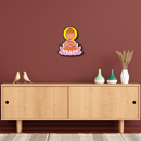 Cute Buddha on Lotus Wooden Wall Key Holder - ICraft asia