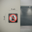 No Open Flames - Layered 3D Prohibition Sign