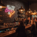 All You Need Is Love & Pizza Neon Sign