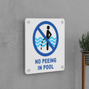 No Peeing in Pool Sign