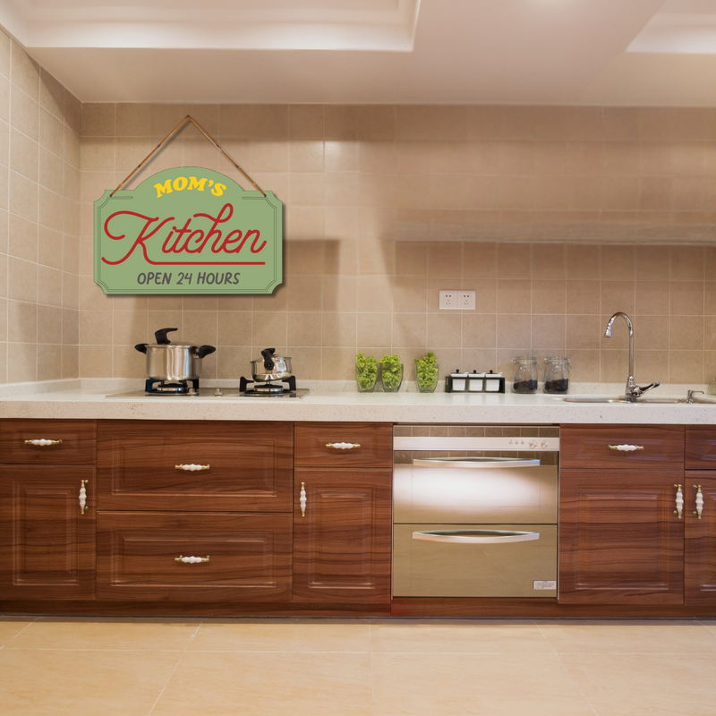 "Mom's Kitchen"  Wooden Wall Hanging