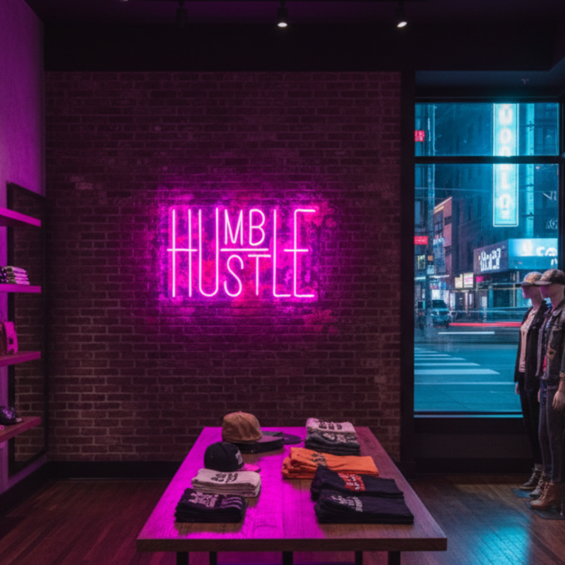 Humble Hustle Neon Sign