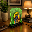 Premium Radha Krishna Acrylic LED Table Lamp