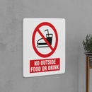 No Outside Food or Drink Sign