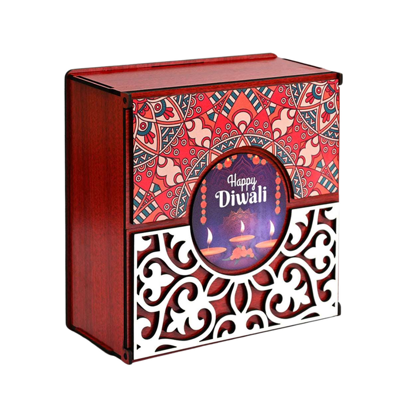 Wooden Dry Fruit Box (Empty Box) | Festive Box