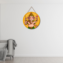 Ganesha Wall Hanging – Vighnaharta Round Blessing Art - ICraft asia