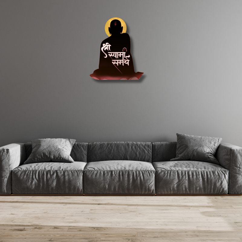 Shree Swami Samarth Silhouette Blessing Wall Hanging