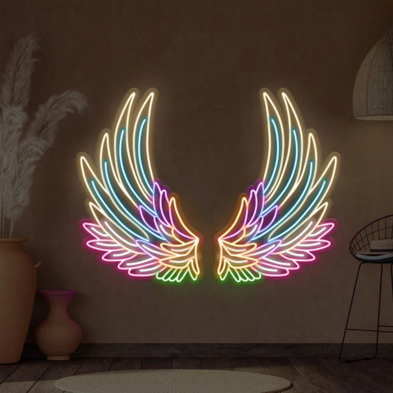 Galaxy Wings Neon Sign