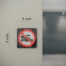 No Swimming Allowed - Layered 3D Prohibition Sign
