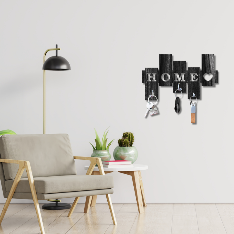 HOME Wooden Key Holder with Heart - ICraft asia