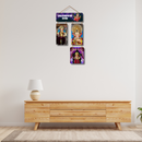 Lalbaugcha Raja Wooden Wall Hanging – 4-Panel Ganpati Bappa - ICraft asia