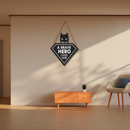 "A Brave Hero Lives Here" – Superhero-Inspired Kids Room Wall Hanging - ICraft asia