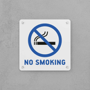 No Smoking Blue Sign