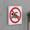 No Swimming Sign