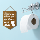 "Trust Toilet" wooden wall hanging - ICraft asia