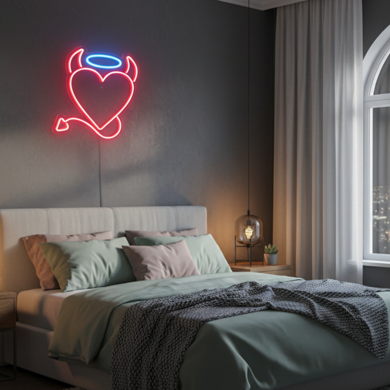 Angel Devil Neon Light