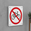 No Cycling Allowed Sign