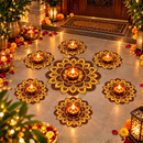 Royal Lotus Diya Rangoli Set