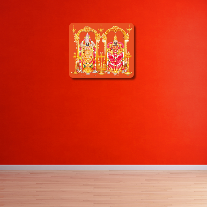 Tirupati Balaji with Padmavati & Andal Wall Hanging