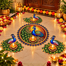 Peacock Mandala Diya