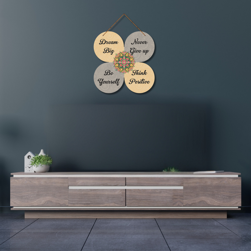 Floral Mandala Motivation Wall Hanging – Daily Inspiration for a Positive Mindset