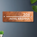 Futura (Rust White) - Contemporary House Number/Name Sign - ICraft asia