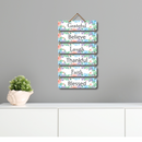 "Grateful, Believe, Laugh, Thankful, Faith, Blessed" Wall Hanging - ICraft asia