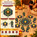 Royal Blue Floral Mandala Rangoli