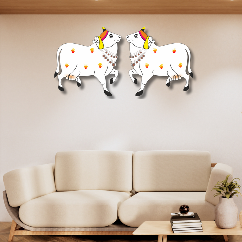 Kamdhenu Cow Wall Hanging (Pair) - ICraft asia