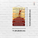 Peacock Motivational Lines Wooden Wall Hanging