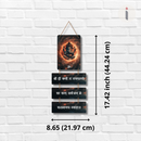 Om Shreem Hreem Kleem Gam Ganapataye Wooden Wall Hanging