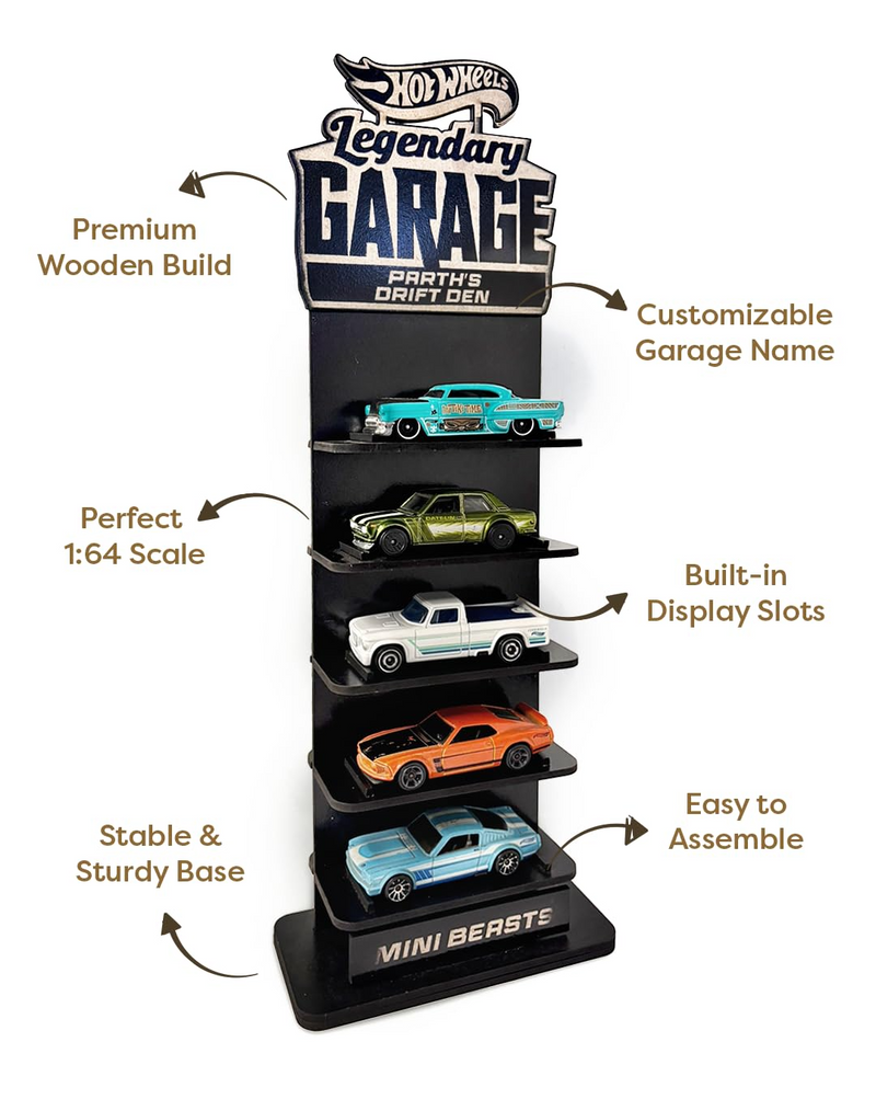 5-Story Wooden Display Garage for Diecast Cars - ICraft asia