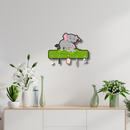 Elephant Family Wooden Wall Key Holder - ICraft asia