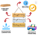 “Struggle Today, Strength Tomorrow, Victory Forever”-Motivational Wooden Wall Hanging - ICraft asia