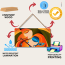 Radha Krishna Wooden Wall Hanging - ICraft asia