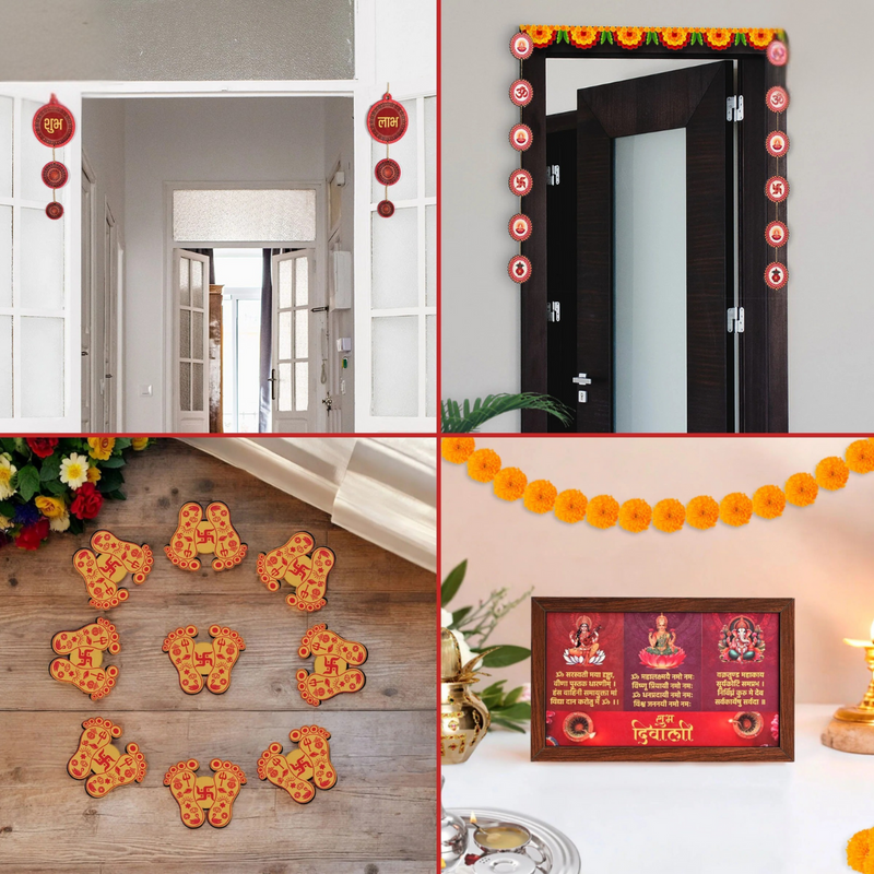 Diwali Decorations All-in-One Kit – 14 Pooja Decor Items
