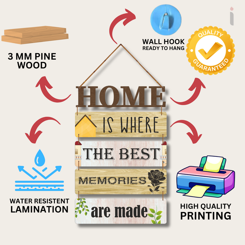 "Home Is Where the Best Memories Are Made" Wall Hanging