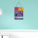 Shanti & Divine Shri Krishna Wooden Wall Hanging