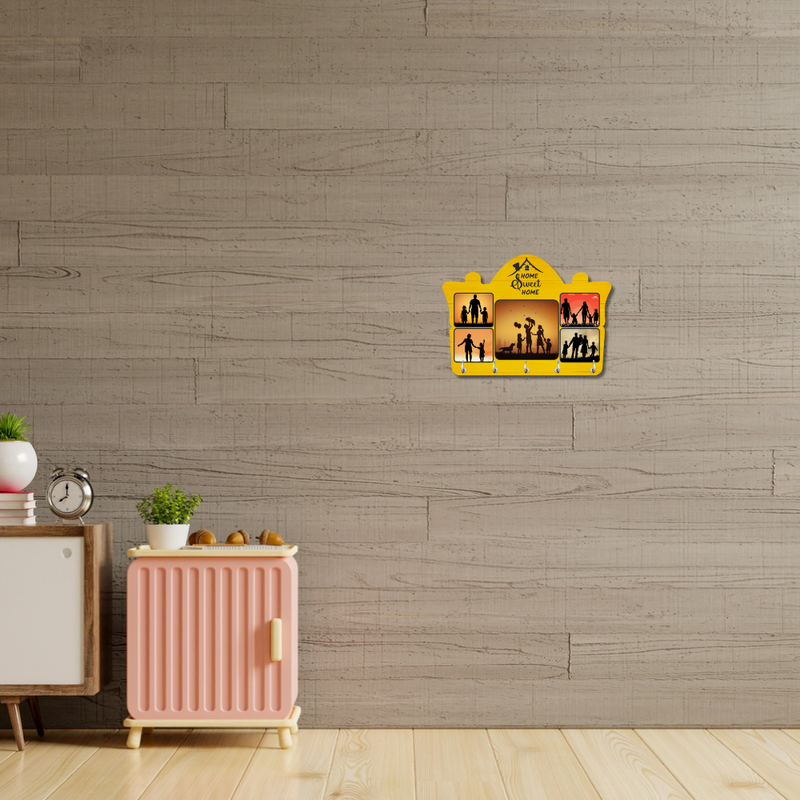 Home Sweet Home Family Theme Wooden Key Holder - ICraft asia