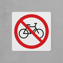 No Cycling Allowed Sign