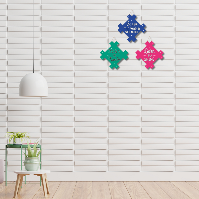 Motivational Quotes Wooden Wall Hanging Set