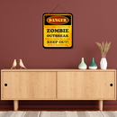 Zombie Outbreak Danger Wooden Wall Hanging