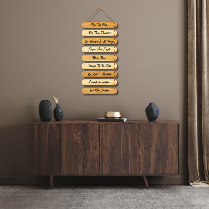 "Put got first keep your promises" Wall Hanging