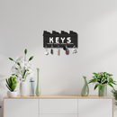 Black Cat Design Wooden Wall Key Holder - ICraft asia