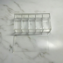 Premium Transparent Acrylic 5-Compartment Storage Box
