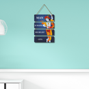 Man is made by his belie Shri Krishna wooden wall hanging