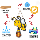 “Happy Honey Bee” Wall Hanging – Cute Cartoon Décor for Kids' Room - ICraft asia