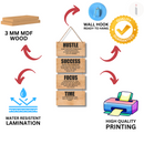 Work Ethic Wall Hanging – Hustle, Success, Focus & Time Motivation Board - ICraft asia