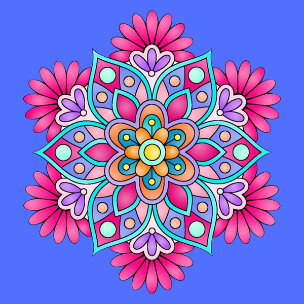 Floral Harmony Mandala Wall Decor