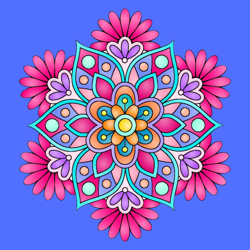 Floral Harmony Mandala Wall Decor